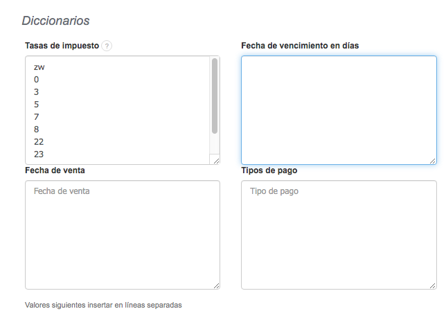 Fecha de vencimiento en días