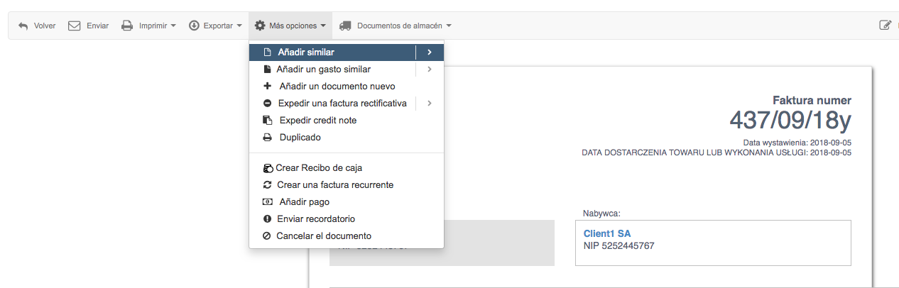 generar factura similar a base de otra