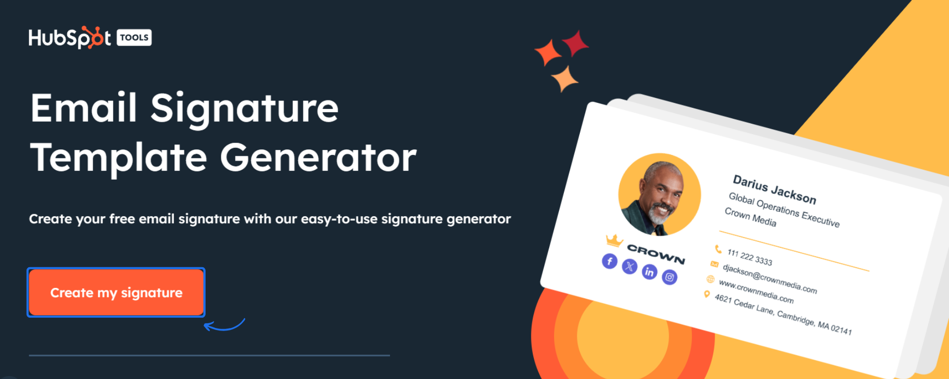 HubSpot Email Signature Template Generator – darmowe narzędzie do tworzenia profesjonalnych stopek e-mail z opcjami personalizacji