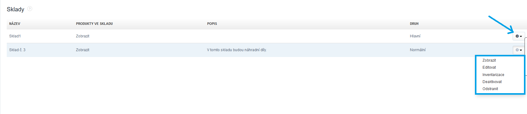 Sklad ozubene kolecko