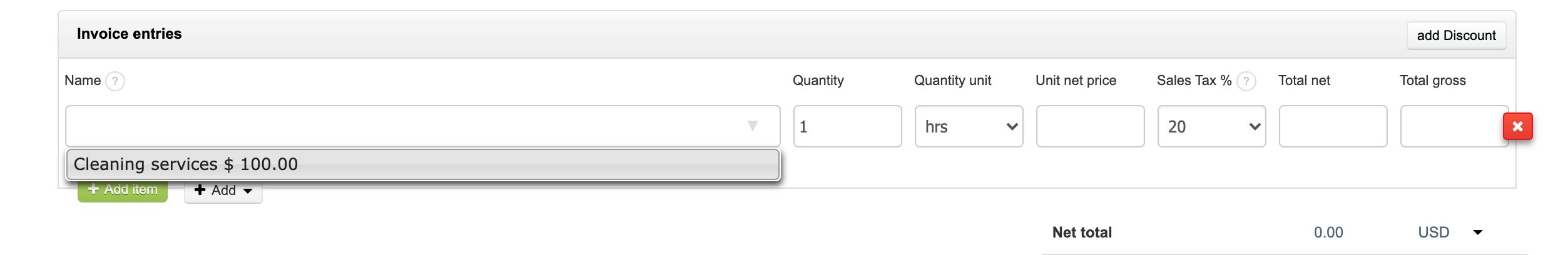 adding a product with saved tax