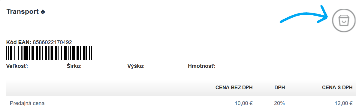 Sada produktu - baleni