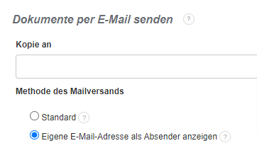 Name der E Mail Adresse