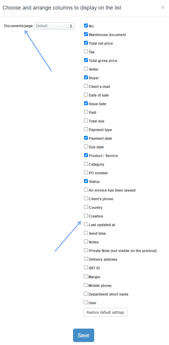 customize column display 2