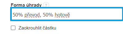 Forma uhrady vice