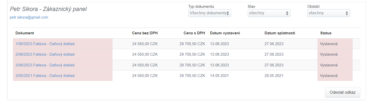 Petr Sikora zakaznicky panel