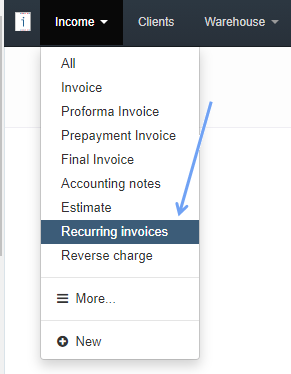 Disabling recurring invoices