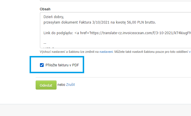 Jak poslat fakturu v PDF 2