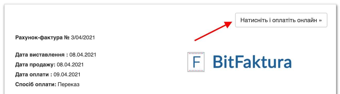 online oplata BitFaktura