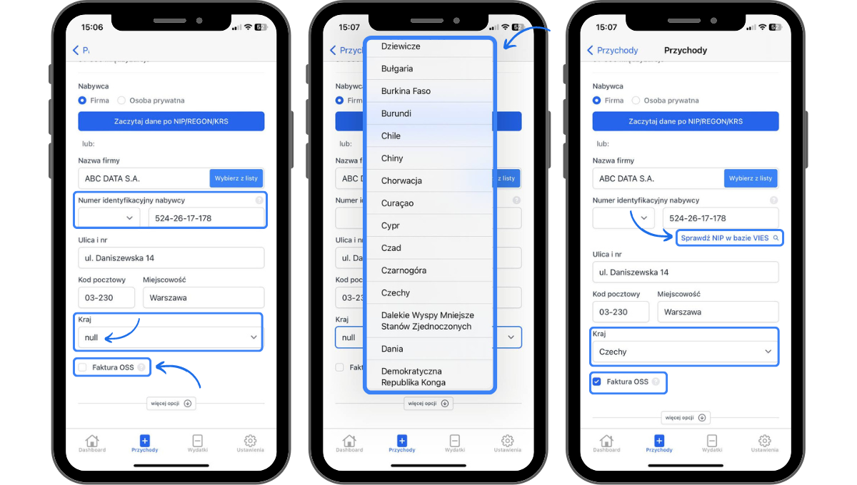 Sprawdź NIP w bazie VIES w aplikacji mobilnej