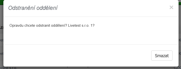 Odstraneni dokumentu