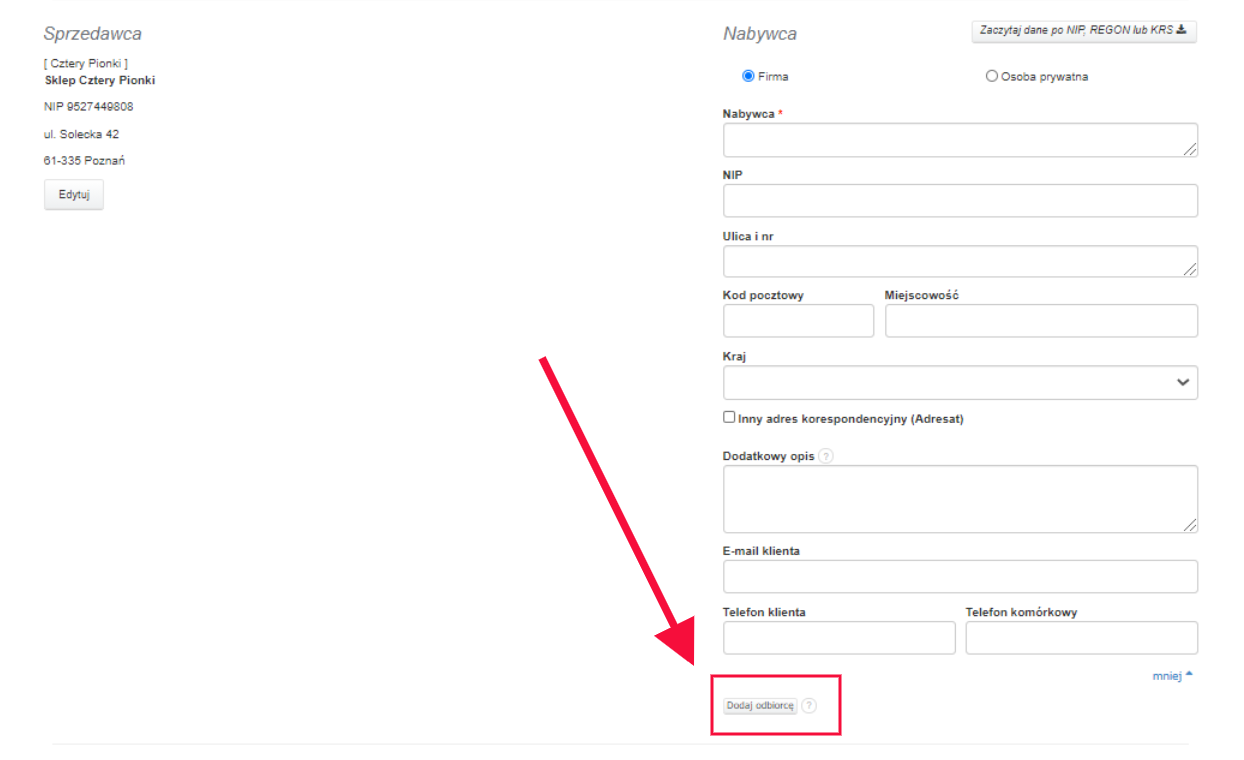 nabywca odbiorca