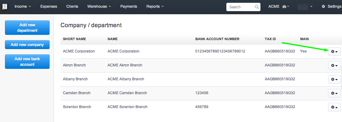 default company note