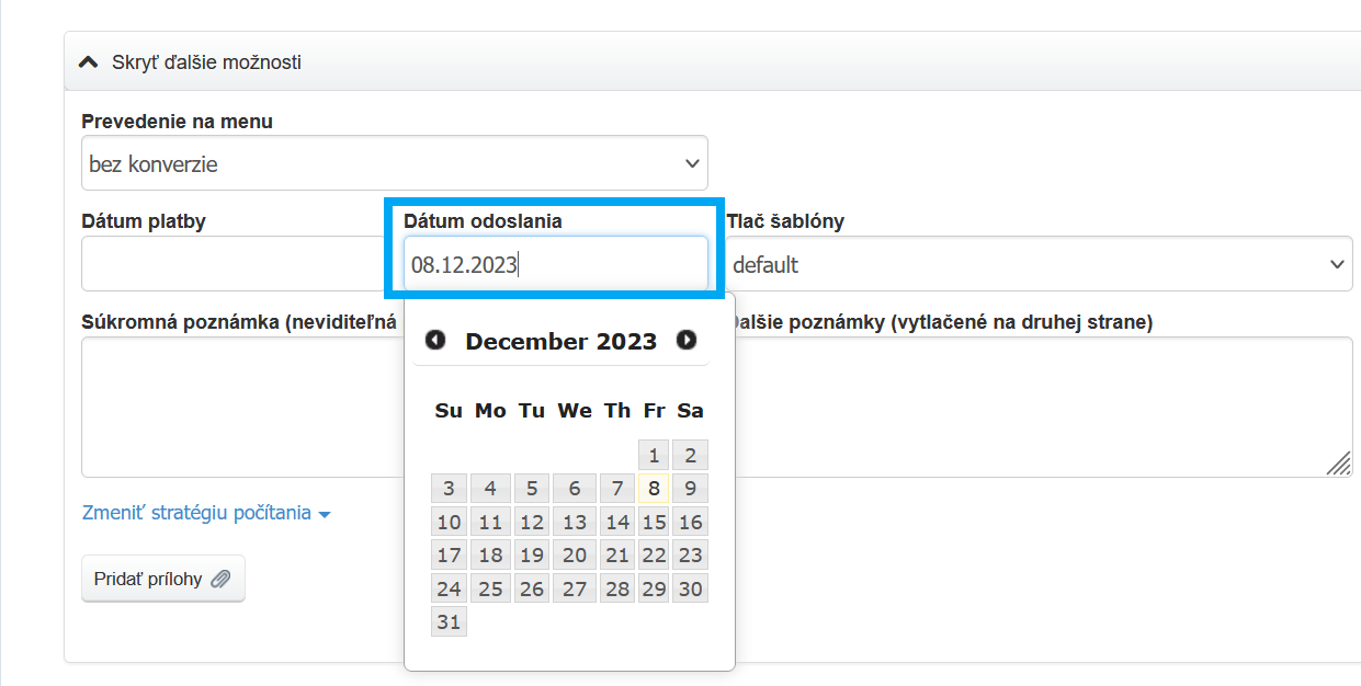 data wys%C5%82ania faktury