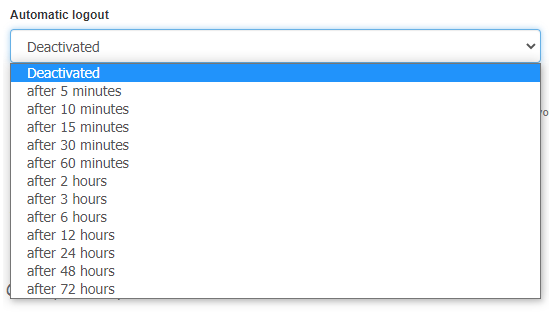 Automatic logout 2