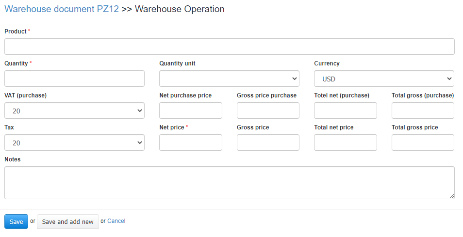 warehouse document actions 3