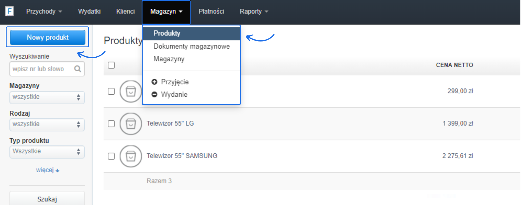 ręczne dodanie produktu do bazy