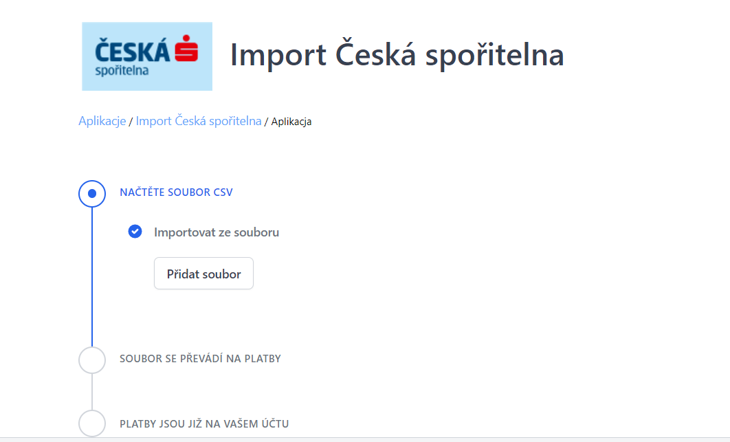 Import Ceska sporitelna