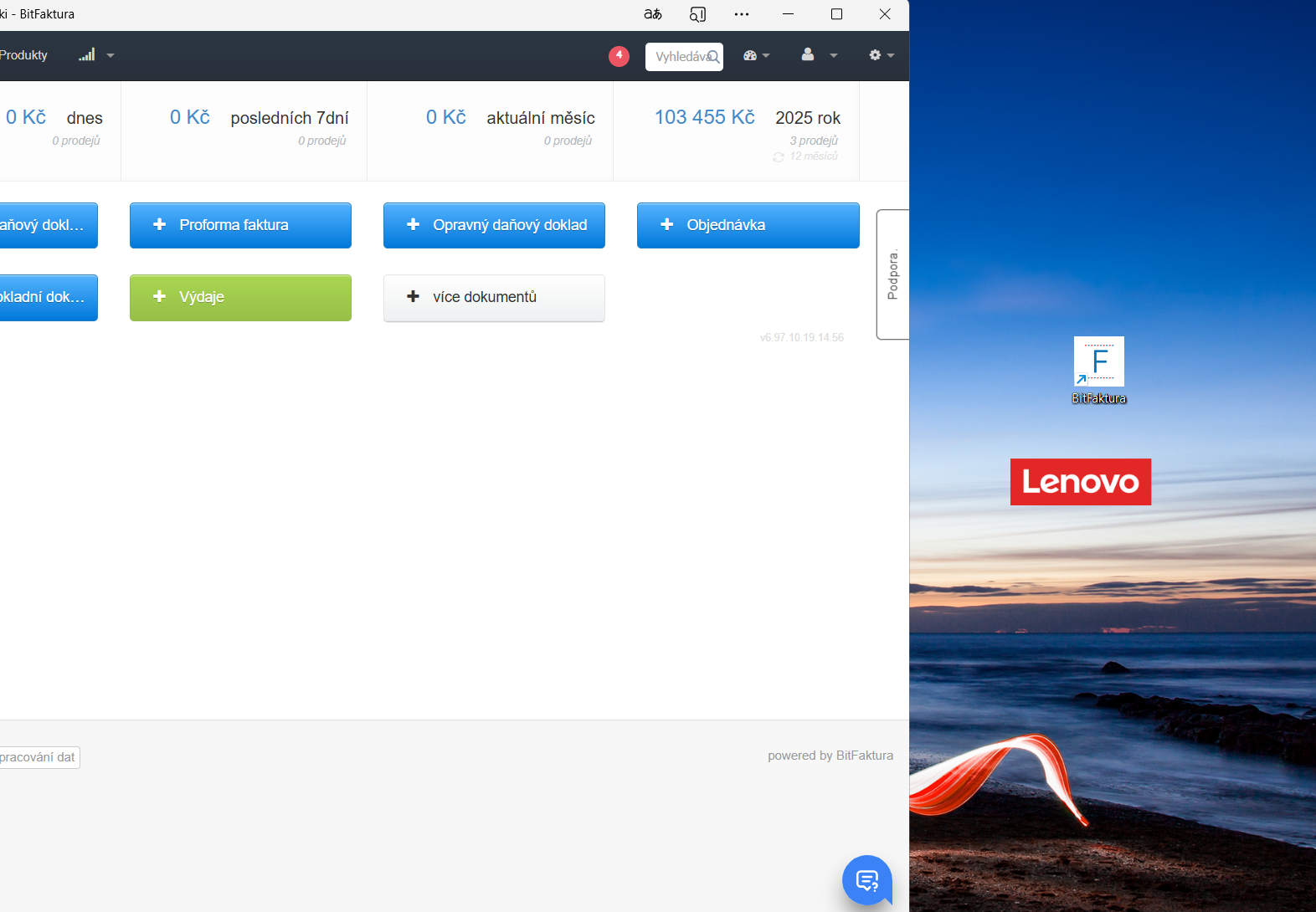 BitFaktura zkratka na ploše
