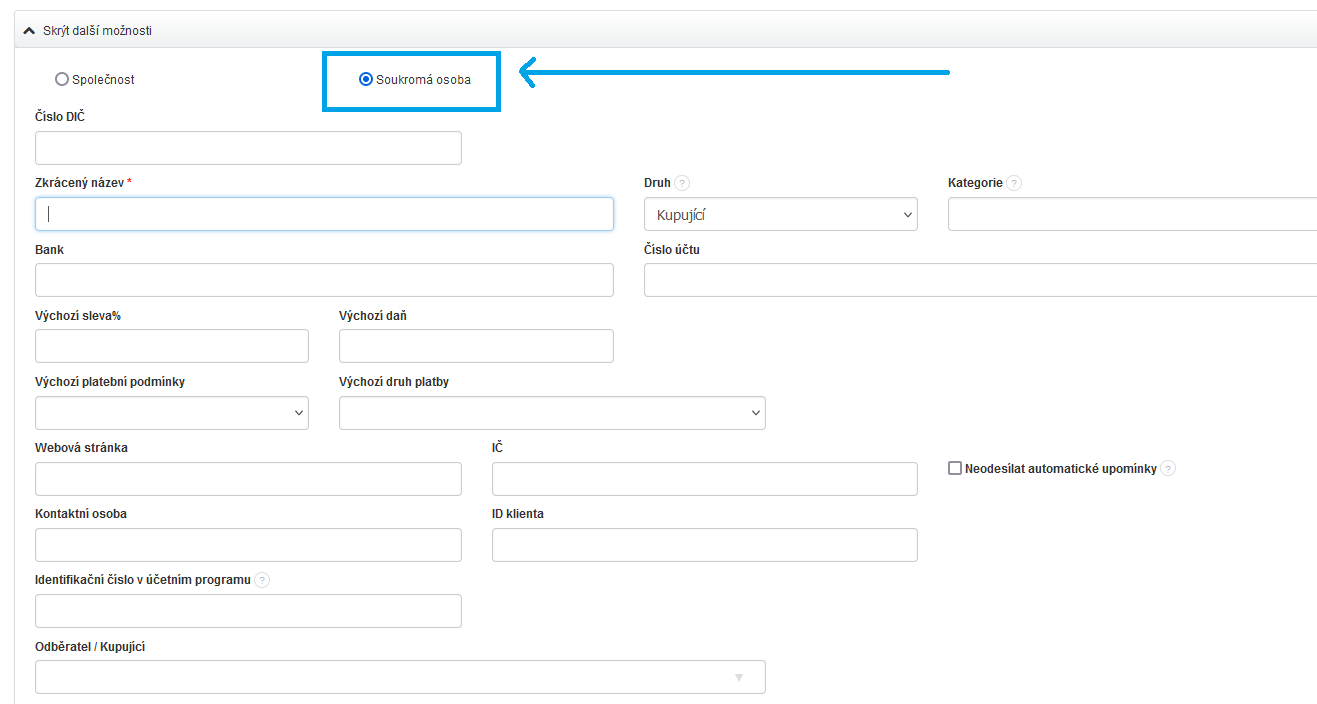 Soukroma osoba bez DIC
