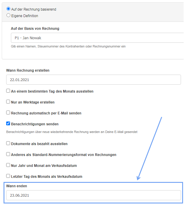 wiederkehrende rechnung 3