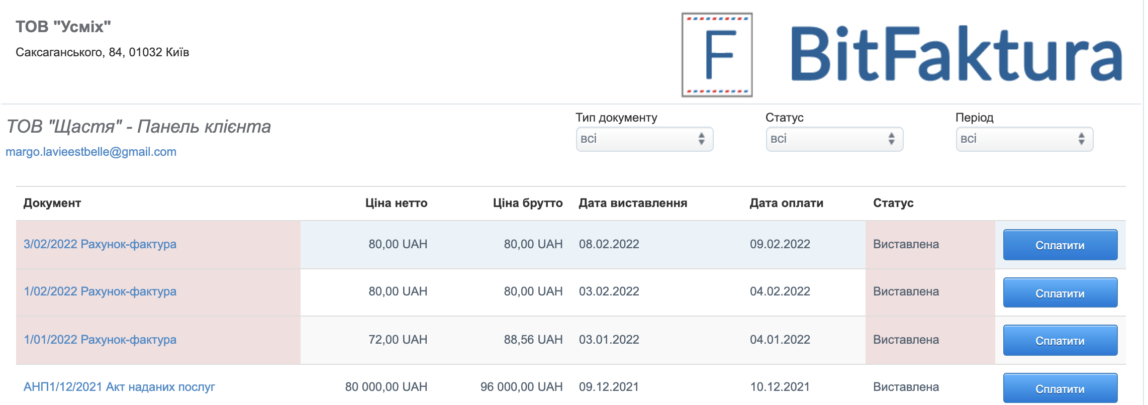 Прострочені рахунки-фактури
