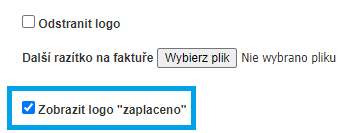 Zobrazit logo zaplaceno