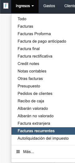 lista de documentos ingresos