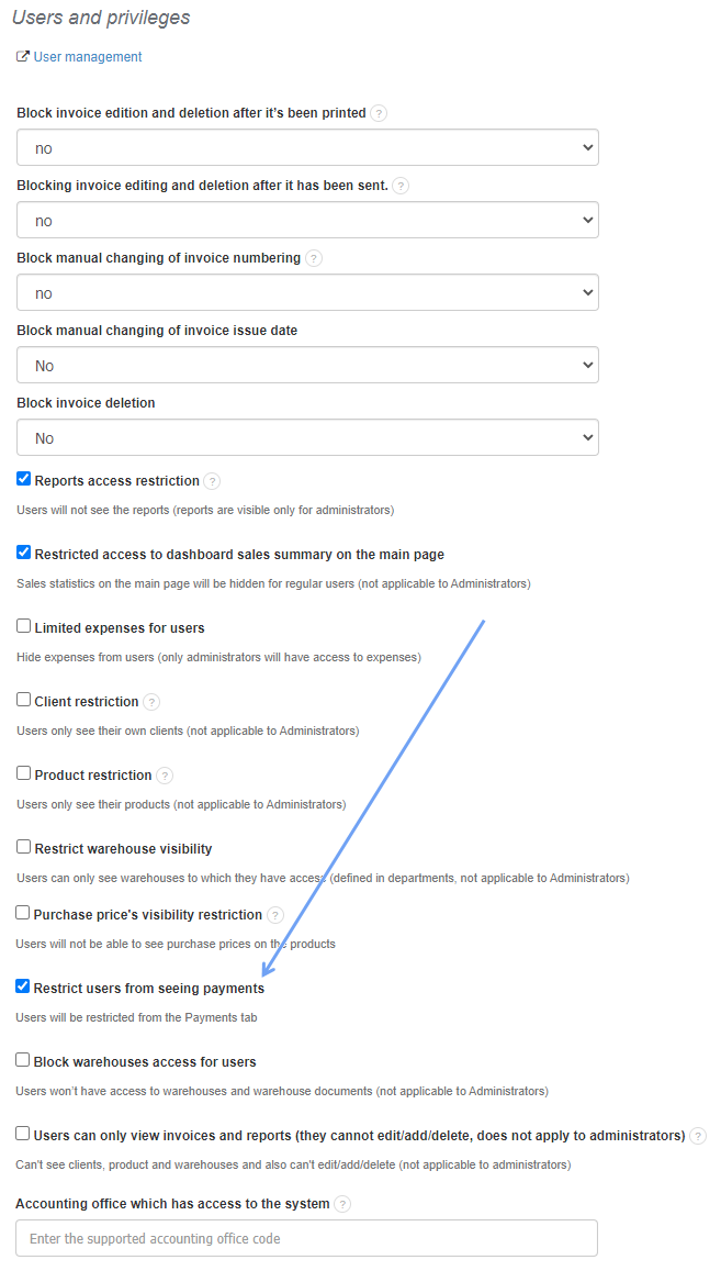 Users seeing payments