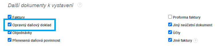 Opravny danovy doklad
