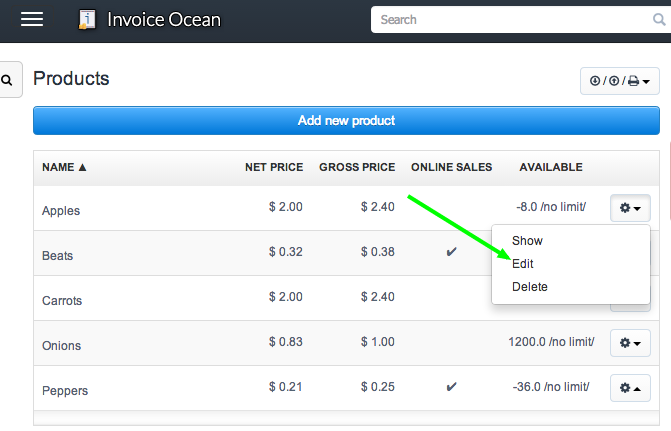 product resitriction