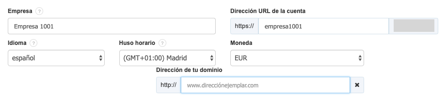 propio dominio de la cuenta
