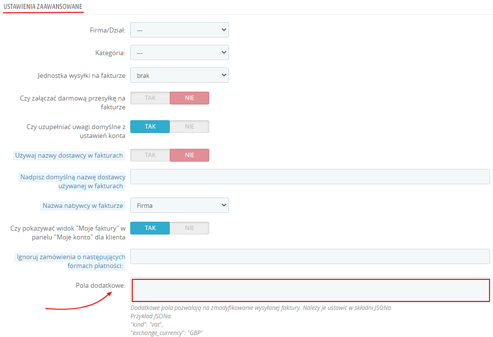 Presta pola dodatkowe