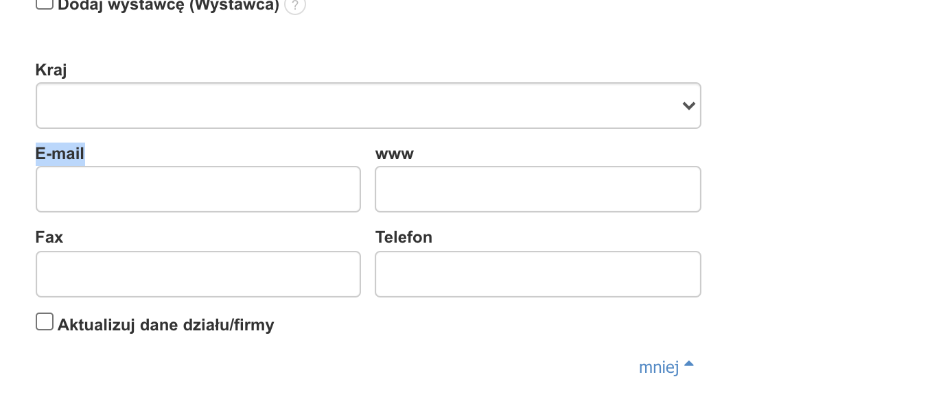спосіб додання електронной адреси на карті клієнта