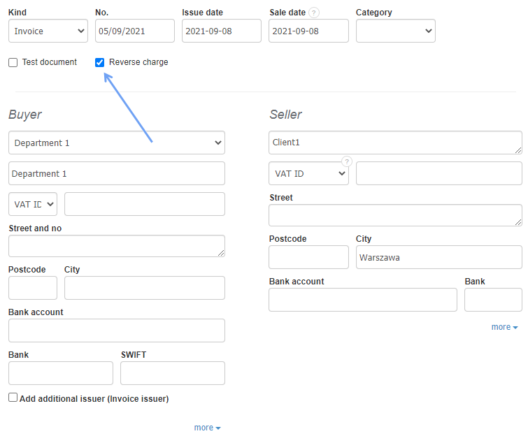 Reverse charde expenses