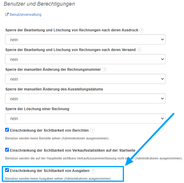 Einschrankung Ausgaben