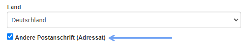 Andere Korrespondenzanschrift3