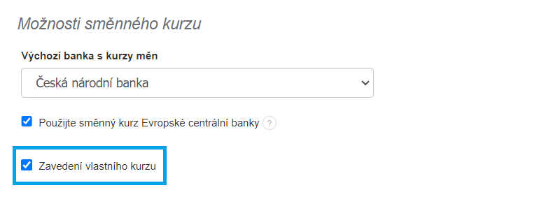 Zavednei vlastniho kurzu