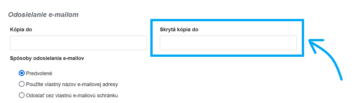 ukryta kopia maila