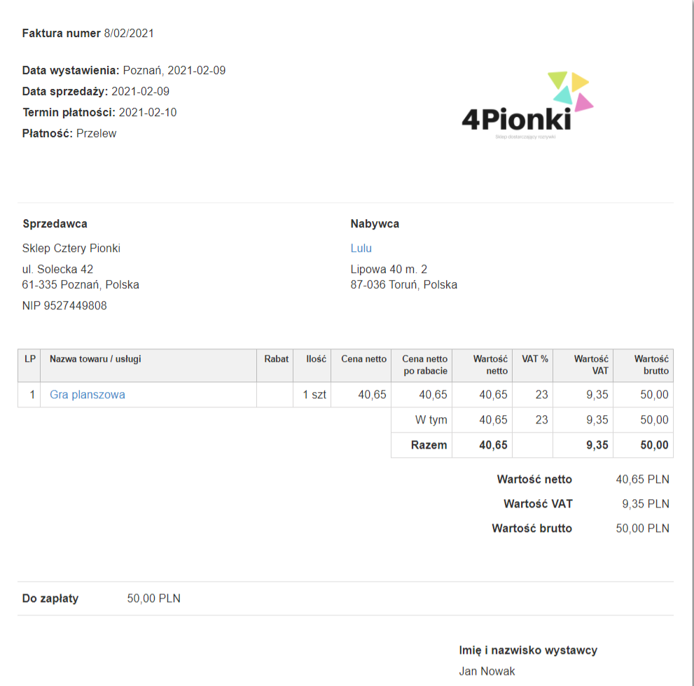 zmiana miejsca logo i danych nabywcy szablonie default %28przed%29