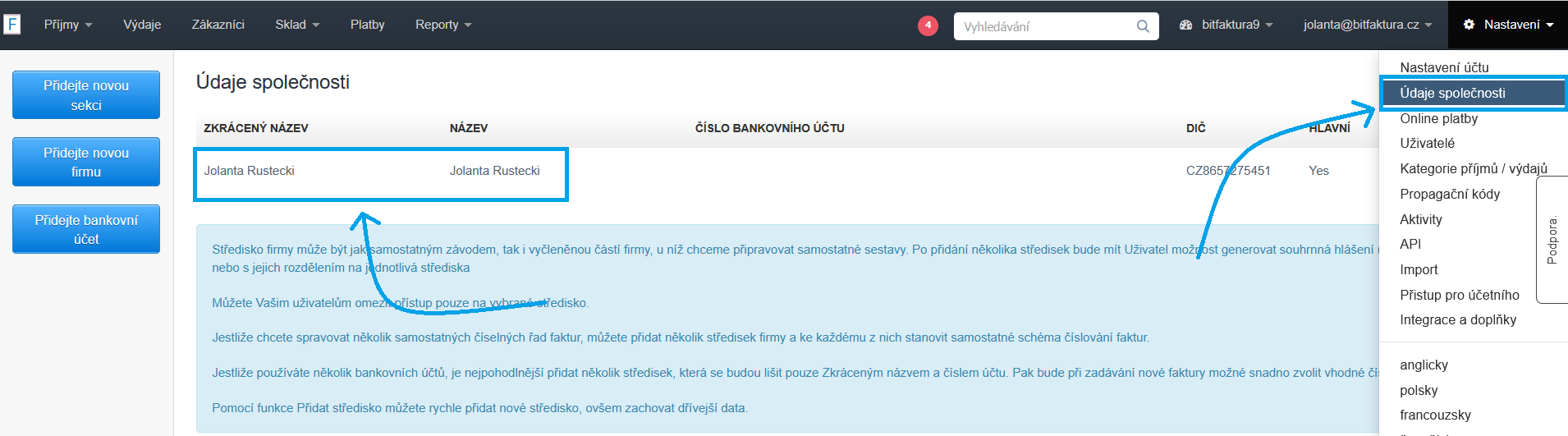 Kod SWIFT udaje spolecnosti