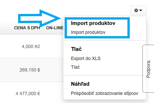 1 krok import produktów