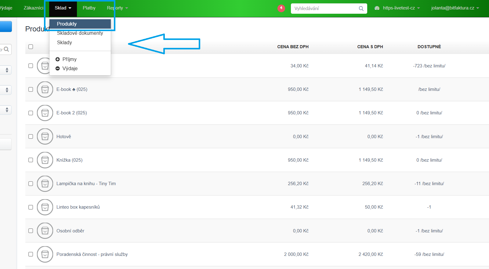 Skladove zasoby overeni