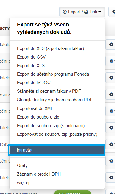 Export Instrastat
