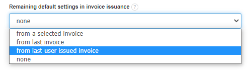 Remaining default settings 3