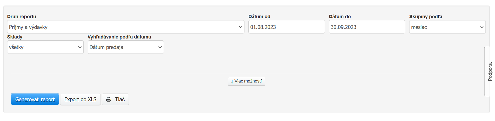 raporty w fakturowni wydatki