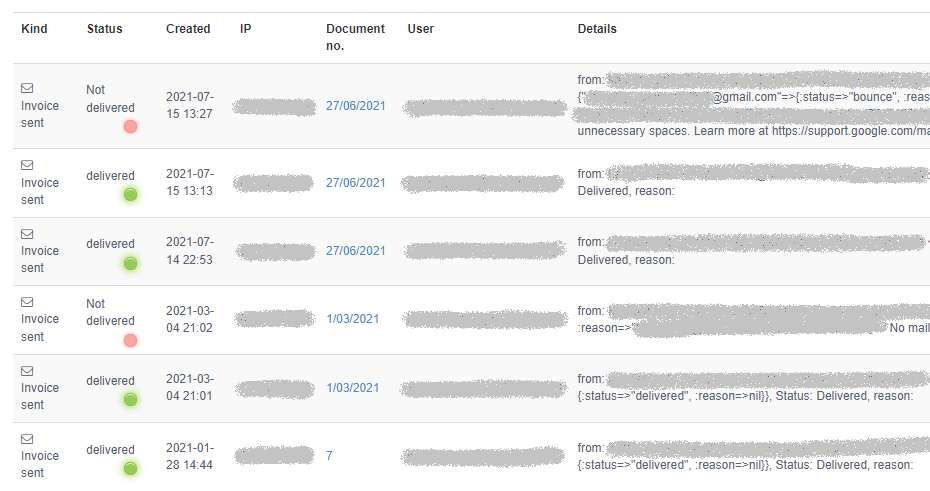 account activity invoice 2