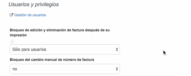 Bloqueo de edición y eliminación de factura después de su impresión