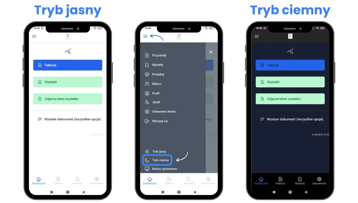 Darkmode w aplikacji mobilnej
