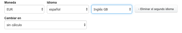 segundo idioma de factura